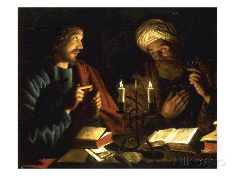 Jesus and Nicodemus, Crijn Hendricksz, Netherlands, 17th C