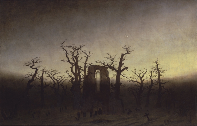 Abbey in an Oak Forest, Caspar David Friedrich,  19thC